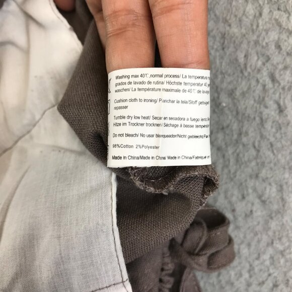 Coofandy Pants Womens Large Brown Cotton Elastic Waist Drawstring Straight Leg - Picture 8 of 9